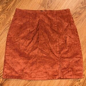 Aeropostale Corduroy Mini Skirt Burnt Orange